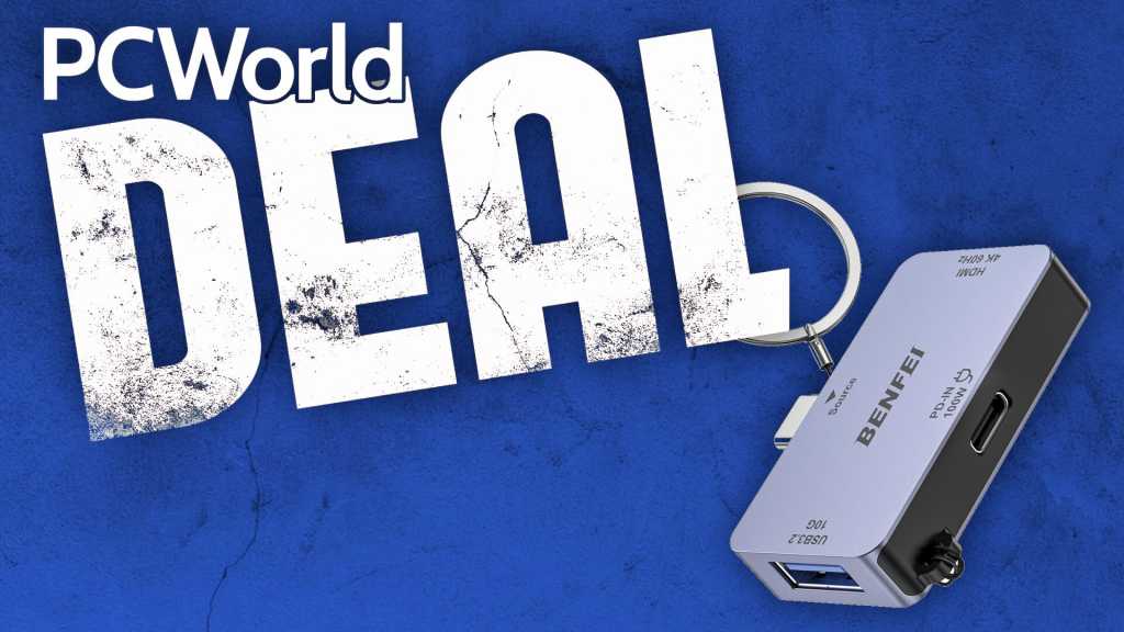 Benfei 3-port USB-C hub keychain PCWorld deal