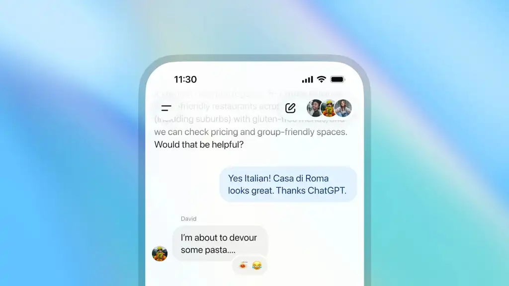 OpenAI ChatGPT group chat feature announcement