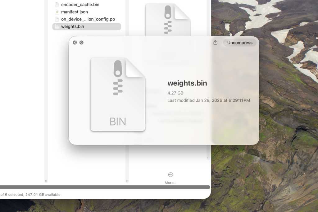 Chrome local AI model