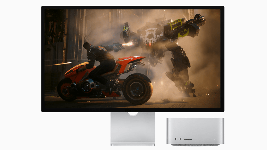 Mac Studio and Mac Pro running Cyberpunk 2077