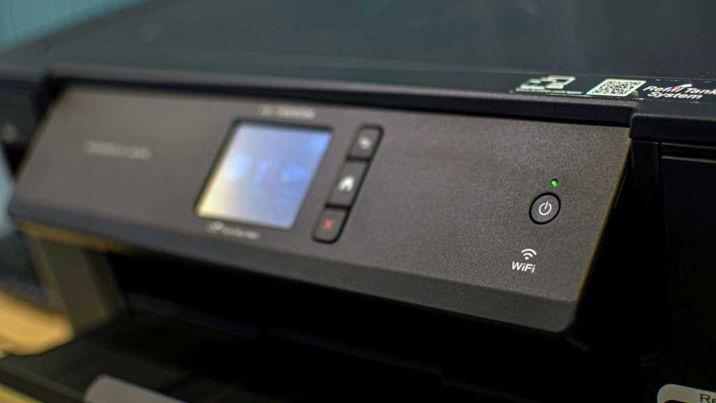 Brother color printer close up