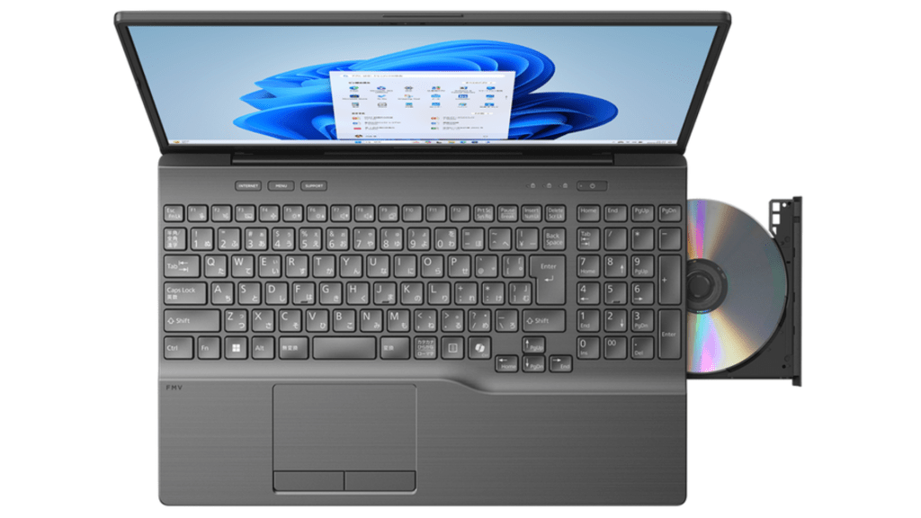 Fujitsu laptop with disc drive