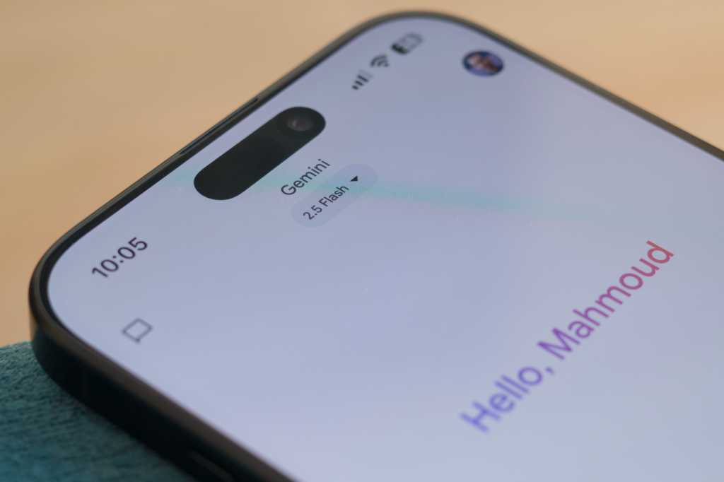 Google Gemini app on an iPhone screen