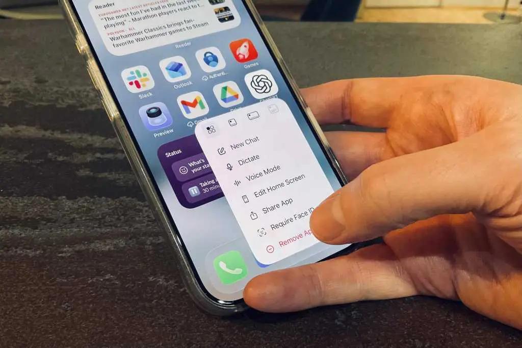 Hiding ChatGPT app