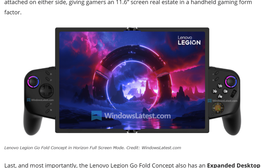 Lenovo Legion Go Fold Concept
