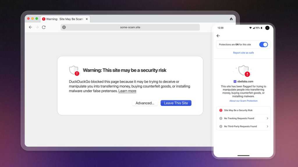duckduckgo scam protect