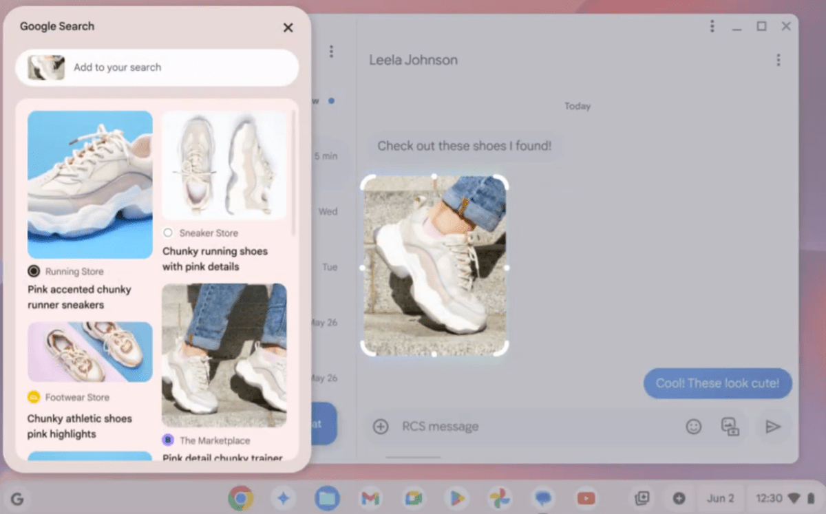 Sélectionnez pour rechercher Chromebook Google Lens