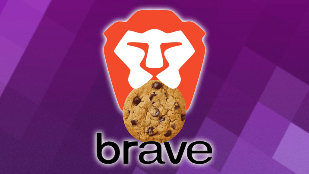 brave browser logo eating cookie