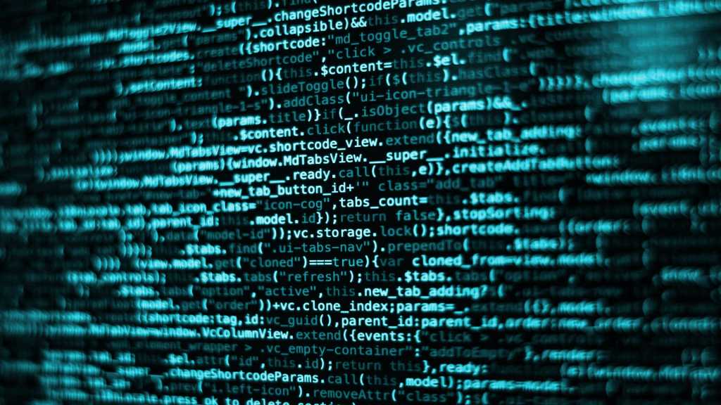 generic code hacker security blue