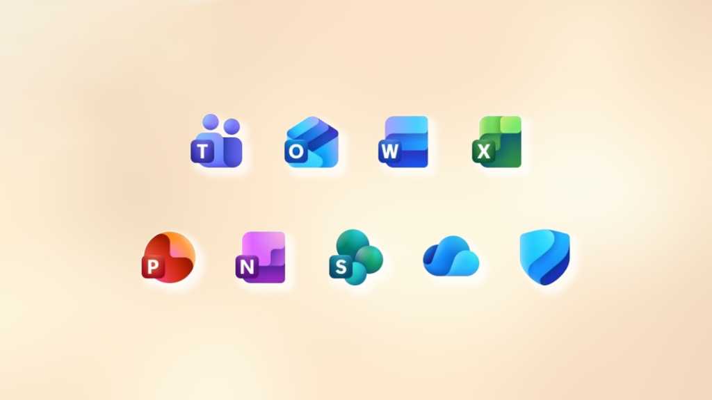 Microsoft 365 Office app icons brighter
