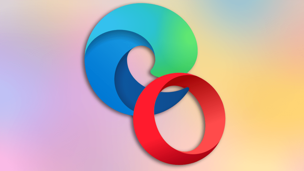 Microsoft Edge and Opera Browser logos
