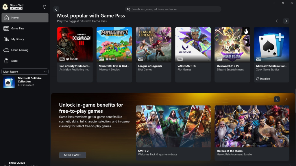 Xbox Game Pass free to play extras