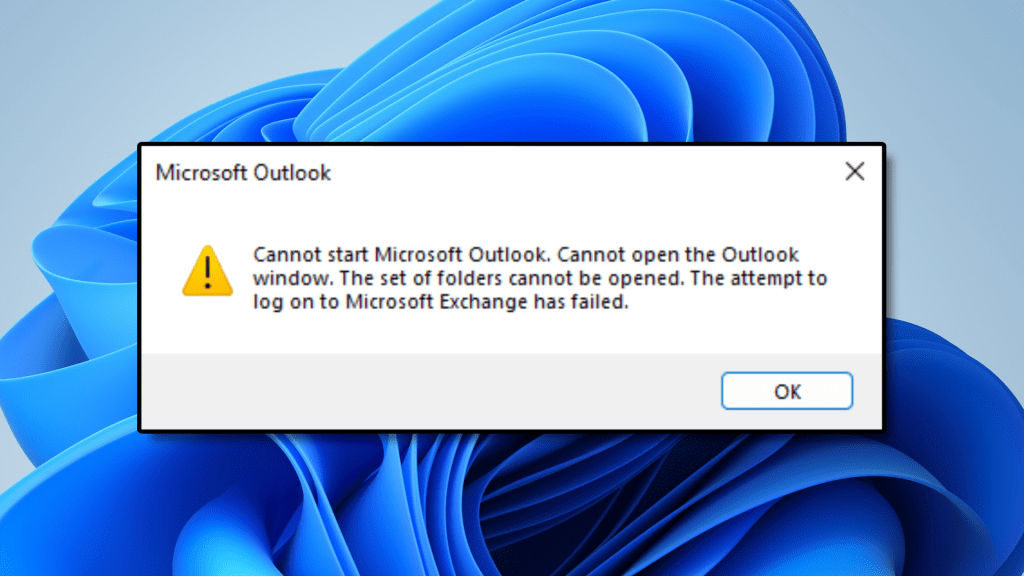 Outlook error message