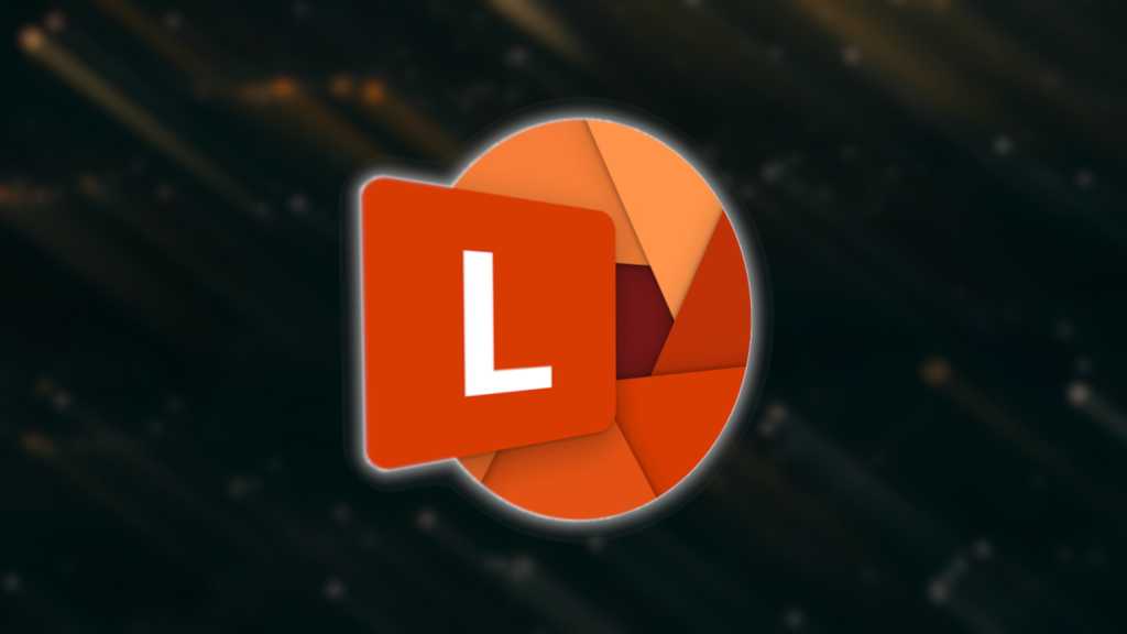 Microsoft Lens logo on space background