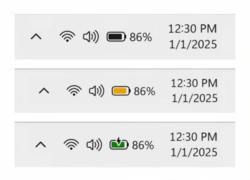 Windows 11 battery icons test