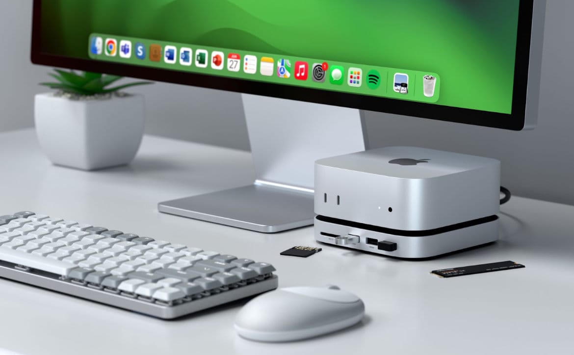 Nouveau Mac Mini M4 Stand & Hub avec enceinte SSD annoncée par Satechi
