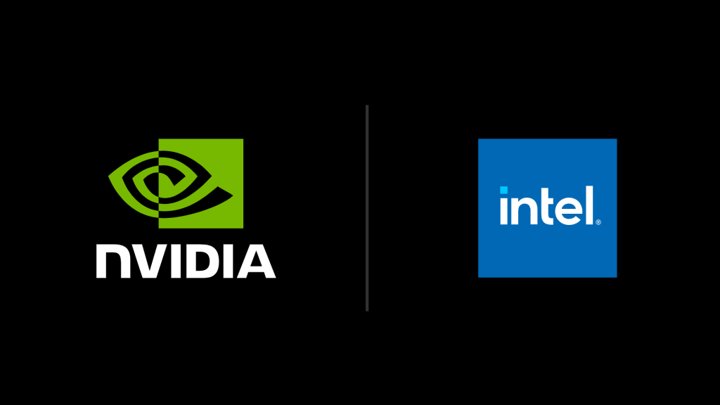 Nvidia and Intel logos side by side