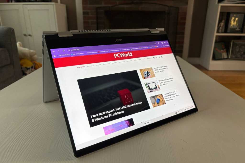 Acer Chromebook Plus Spin 514 tent mode