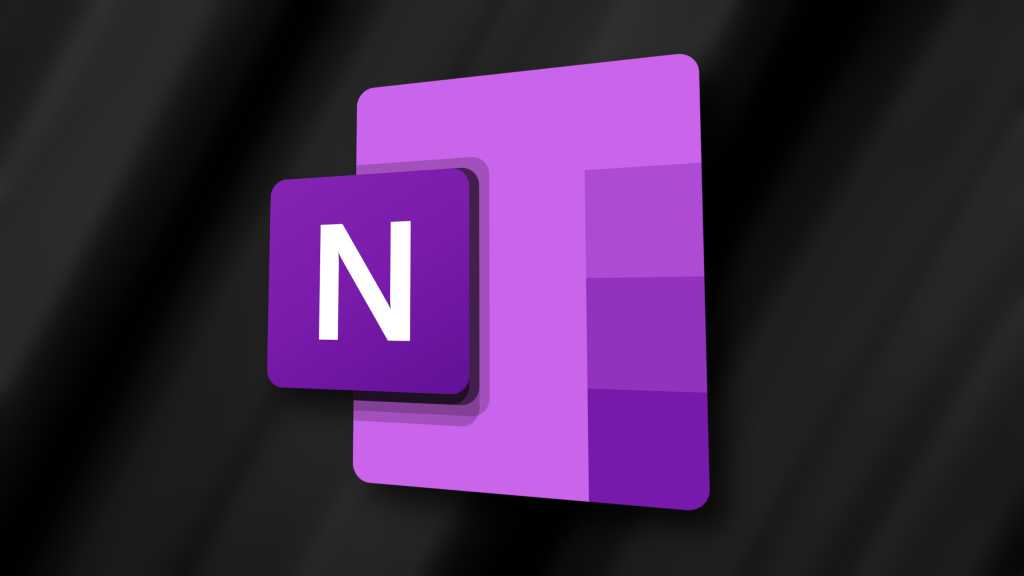 Microsoft OneNote logo on a dark background