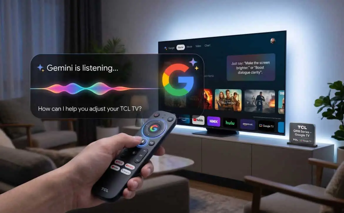TCL est le premier à déployer de nouvelles commandes Google Gemini TV