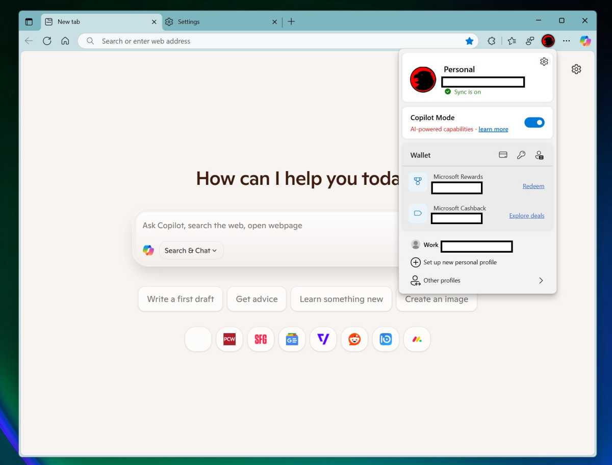 MODE COPILOT Microsoft Edge Primalin
