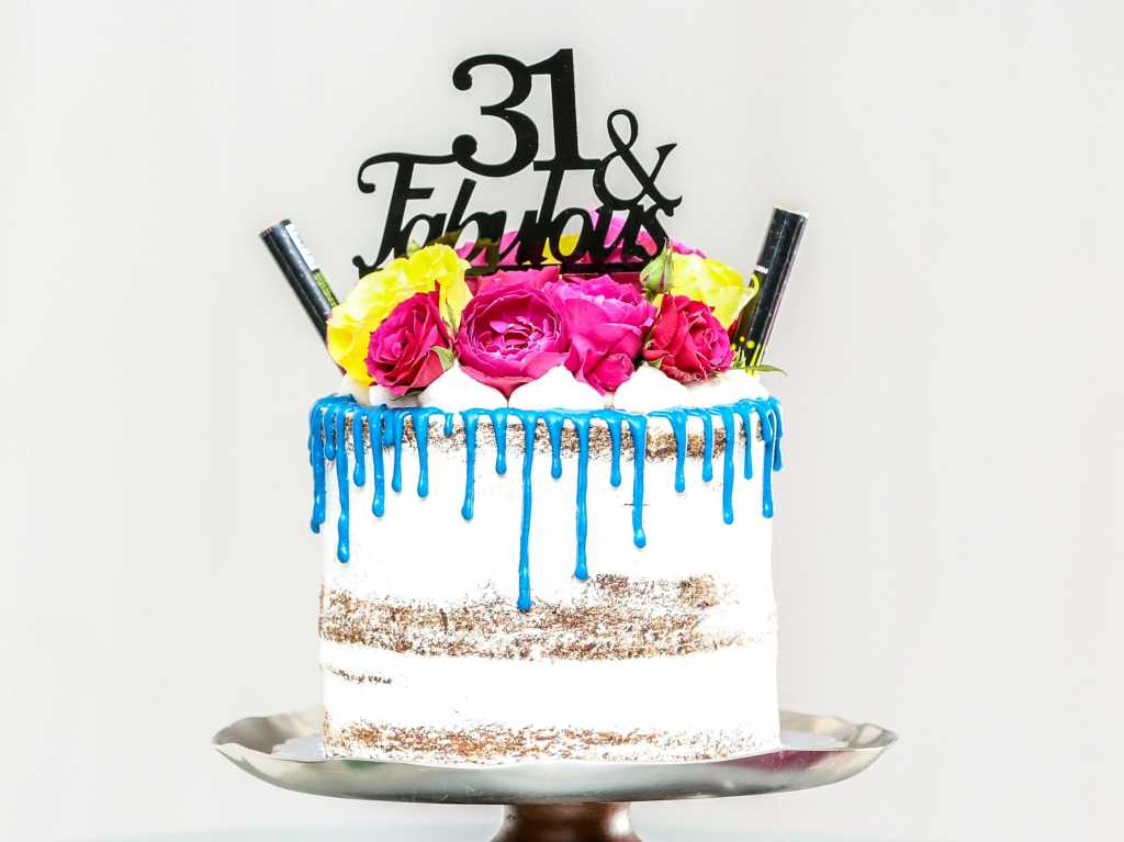 Birthday cake with age