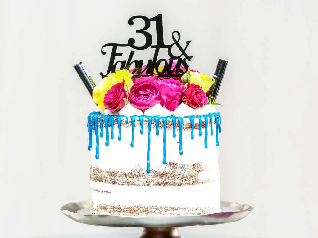 Birthday cake with age