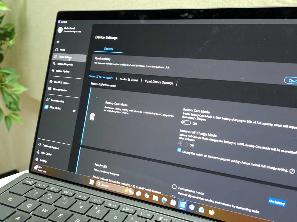 Laptop utility app primary image followup MyAsus app