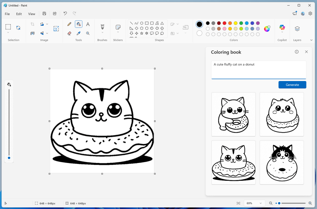 Microsoft Paint Coloring book