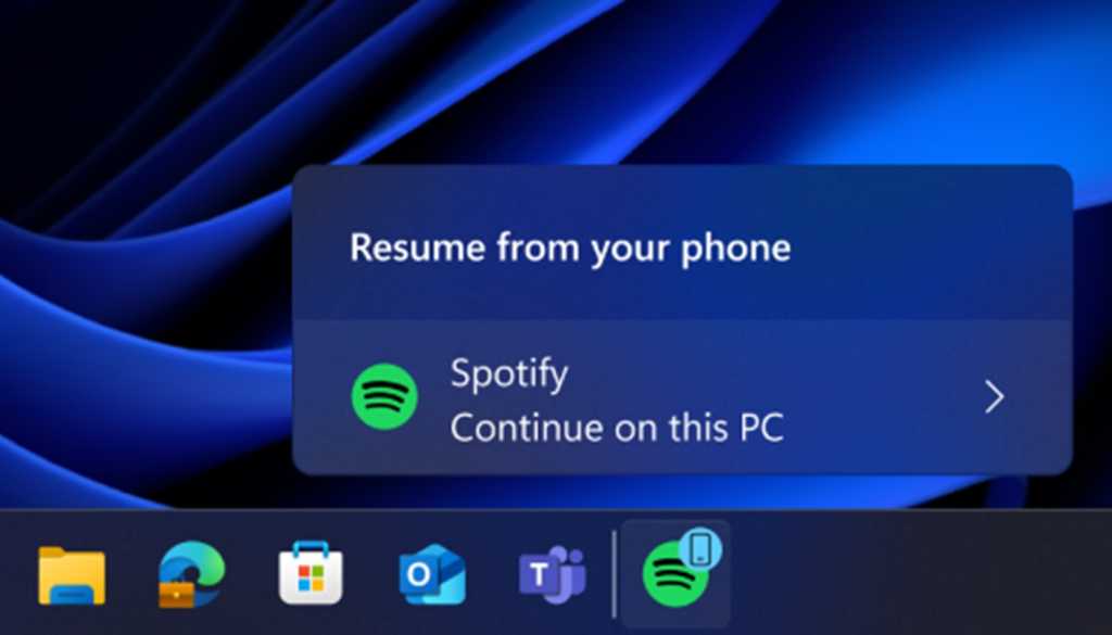 Windows 11 Resume-Taskbar-Alert-Spotify-Launch